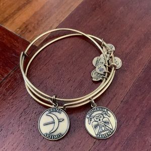 Greek goddess Alex and ani bracelets.